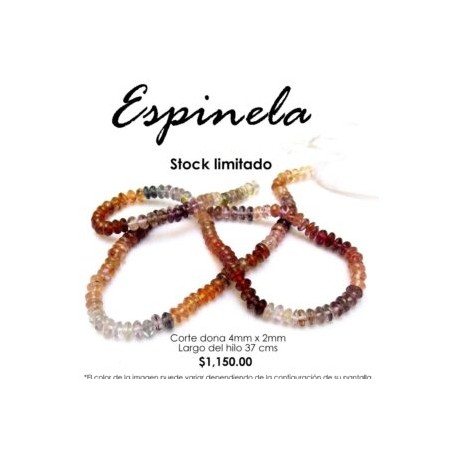 Espinela multicolor dona 4mm x 2mm