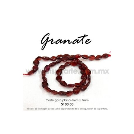Granate gota plana 6mm x 7mm