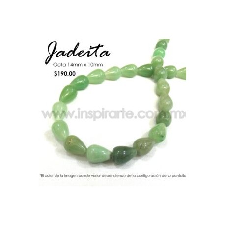 Jadeita gota 14mmx10mm