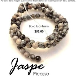 Jaspe Picasso, bola lisa 4mm