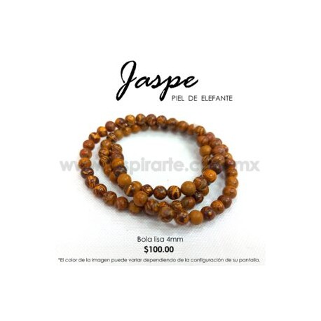 Jaspe Piel de Elefante bola lisa 4mm