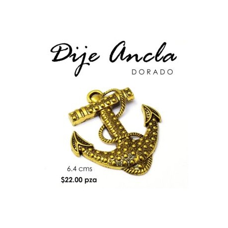 Dije ancla dorada
