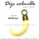 Dije colmillo resina beige