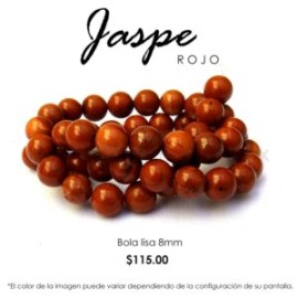 Jaspe Rojo bola lisa 8 mm