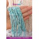 Larimar dona facetada 5mm x 3mm