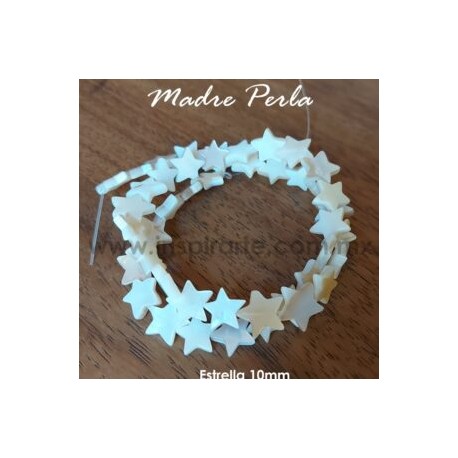 Madre perla, estrella 10mm