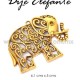 Dije Elefante dorado 6.1 cm x 5 cm