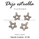 Dije estrella plateada 14 mm x 12 mm