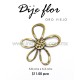 Dije flor oro viejo 5.8cms x 5.3 cms