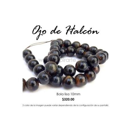 Ojo de halcón, bola lisa 10mm