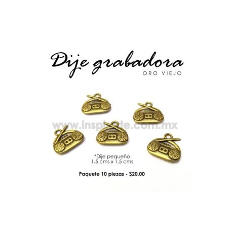 Dije grabadora 1.5 cms x 1.5 cms