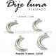 Dije luna plateada 1.8 x 1.1 cms