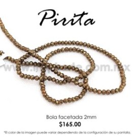 Pirita dona facetada 2mm