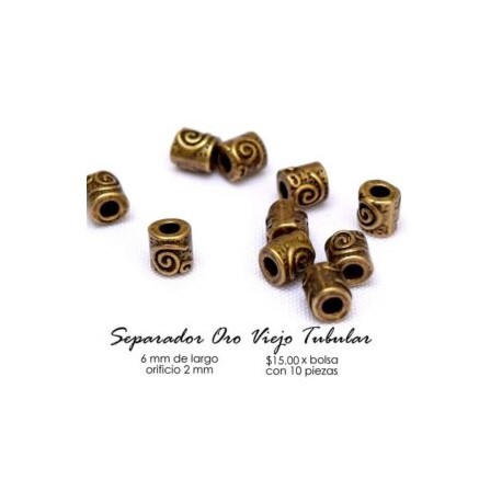 Separador cilindro, oro viejo
