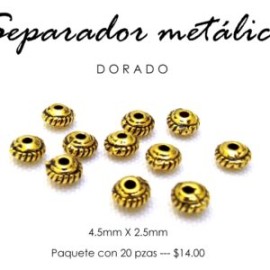 Separador dona, dorado