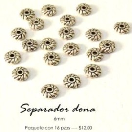 Separador metálico dona 6mm
