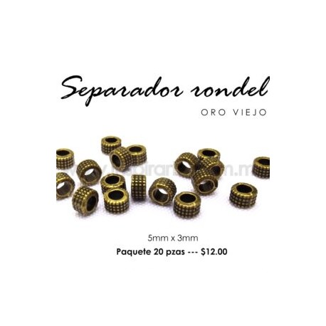 Separador rondel 5mm x 3mm