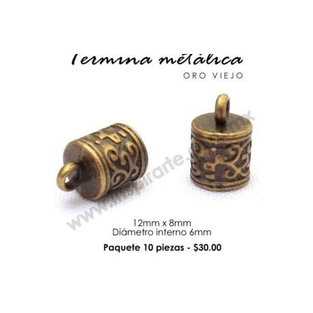 Terminal metálica 12mm x 8mm