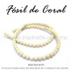 Fósil de coral, bola lisa 4mm