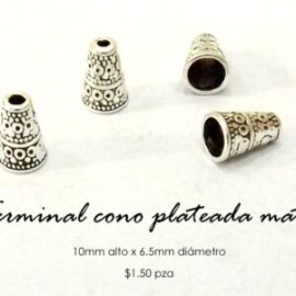 Terminal metálica cónica 6.5 mm