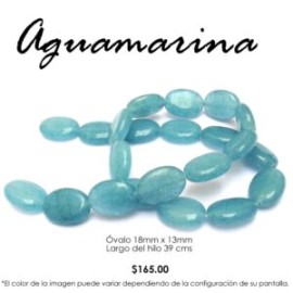 Aguamarina óvalo 18mm x 13mm