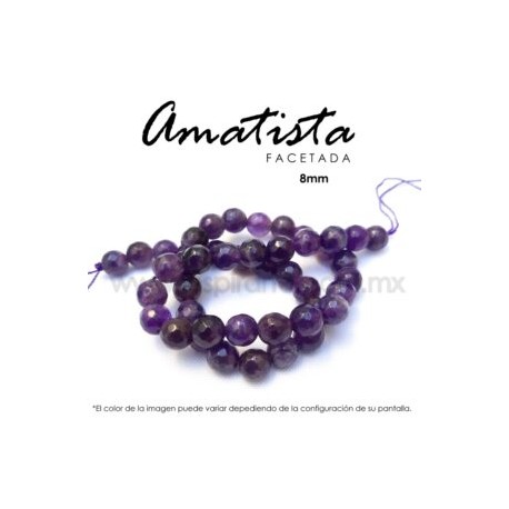 Amatista bola facetada 8mm