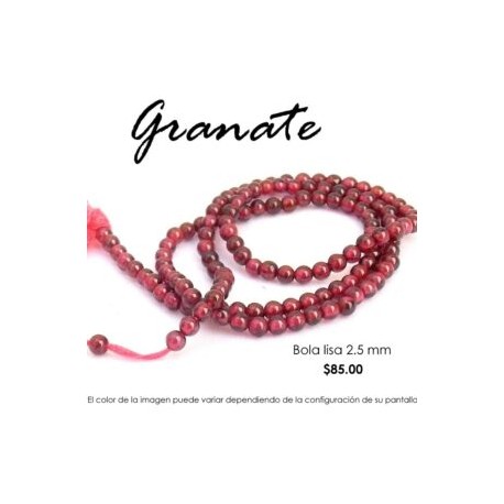 Granate bola lisa 2.5mm