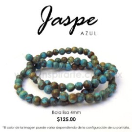 Jaspe Azul bola lisa 4mm