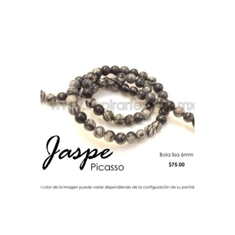 Jaspe Picasso, bola lisa 6mm