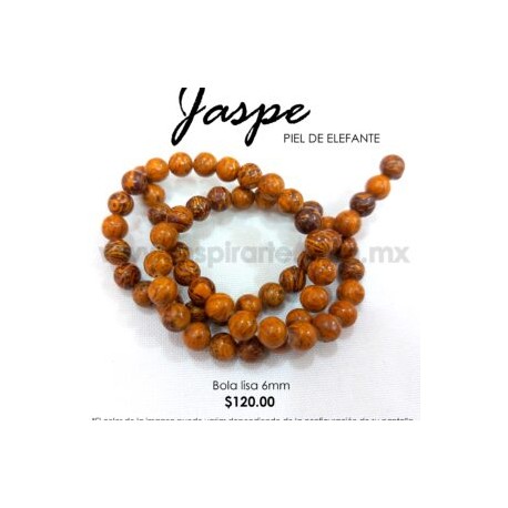 Jaspe Piel de Elefante bola lisa 6mm
