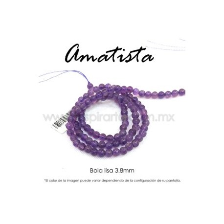 Amatista bola lisa 3.8mm