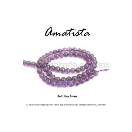Amatista, bola lisa 6mm