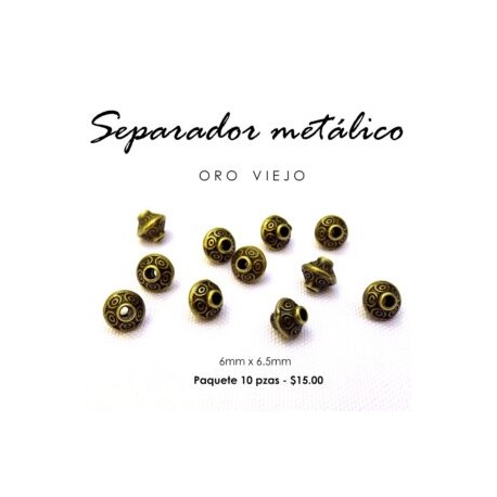 Separador bicono, oro viejo