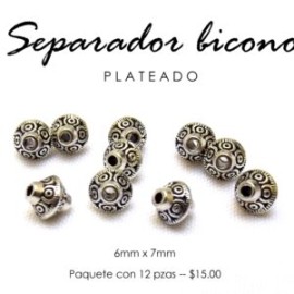 Separador metálico 6mm x 7mm