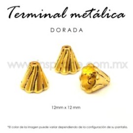 Terminal cónica, dorada
