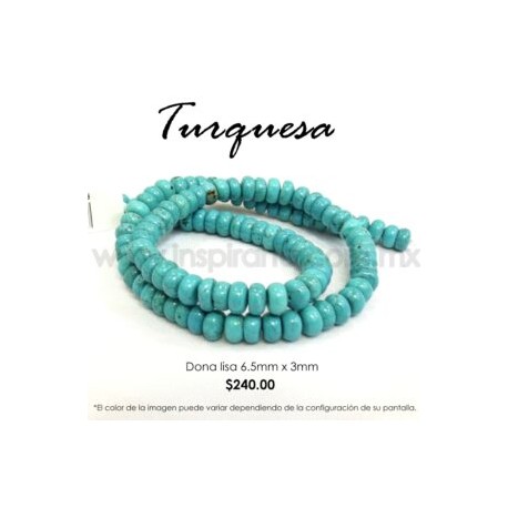 Turquesa dona 6.5mm x 3mm