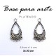 Base para arete 2.8 cms x 1.4 cms