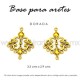 Base para arete, rombo dorada