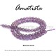 Amatista, bola lisa 6mm