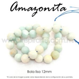 Amazonita bola lisa 12mm