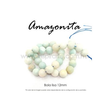 Amazonita bola lisa 12mm