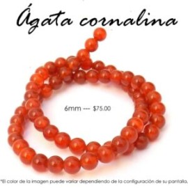 Cornalina bola lisa 6mm