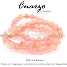 Cuarzo cereza bola lisa 4.5mm