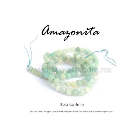 Amazonita bola lisa 4mm