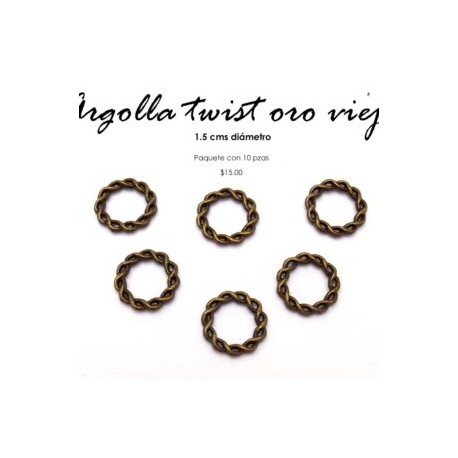 Argolla twist 1.5 cms