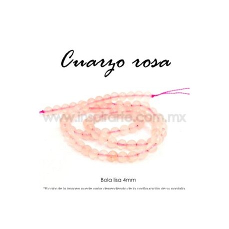 Cuarzo rosa bola 4mm