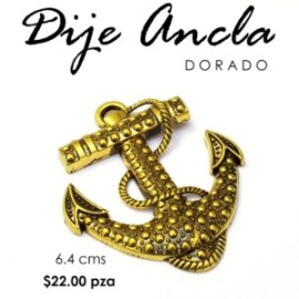 Dije ancla dorada