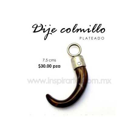 Dije colmillo resina