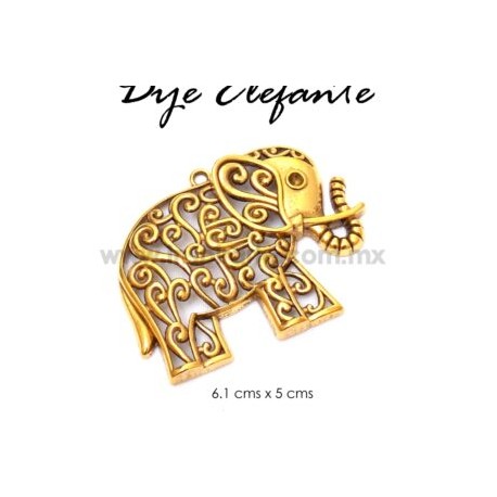 Dije Elefante dorado 6.1 cm x 5 cm