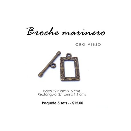 Broche marinero rectangular